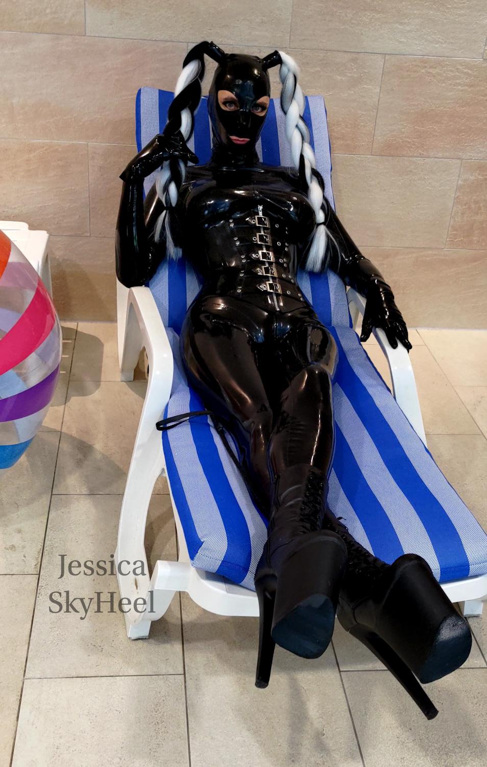 Me Relaxing In My Latexcatsuit