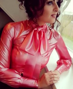 A Latex Bow Blouse? How Delightful!