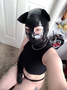 I Got A New Latex Hood!! Yayay It’s Supposed To Be Cat Ears What Do Yall Think?