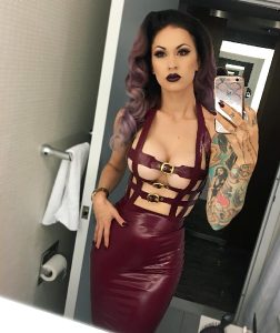 Loulou In A Latex Dress