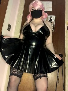 Mixing A Latex Dress With Nylon Thigh Highs Might Be My New Favorite Combo
