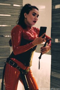 My Red Shiny Catsuit