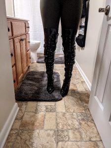 Waiting On My Latex Bodysuit To Be Delivered Tomorrow. Couldn’t Help But To Try These Boots On As Soon As They Arrived Today 😍