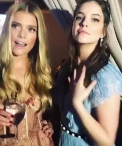 Barbara Palvin Kisses Nina Agdal