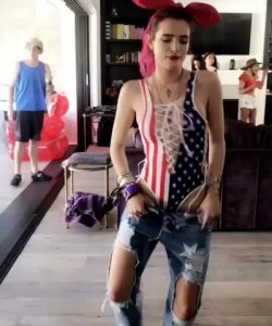 Bella Thorne Celebrating The Flag!
