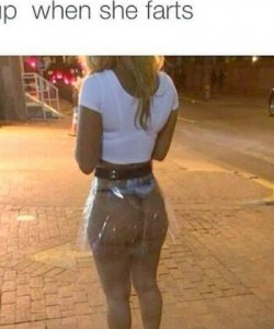 Imagine What Would Happen If She Farts In That Thing Masquerading As A Skirt!